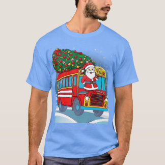 Weihnachtsbaumbusfahrer Erwachsene und Kinder T-Shirt