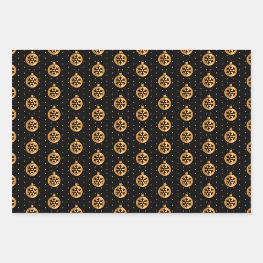 Weihnachtsbaumchen auf Rot, Schwarz und Weiß Geschenkpapier Set (Vorderseite 2)