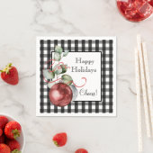 Weihnachtsbaumchen auf Schwarz-Weiß-Karo Serviette (Beispiel)