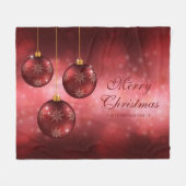 Weihnachtsbaumchen mit eigenem Text Fleecedecke (Vorderseite (Horizontal))
