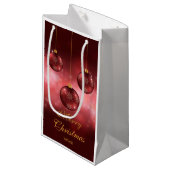 Weihnachtsbaumchen mit eigenem Text Kleine Geschenktüte (Vorderseite Schrägansicht)