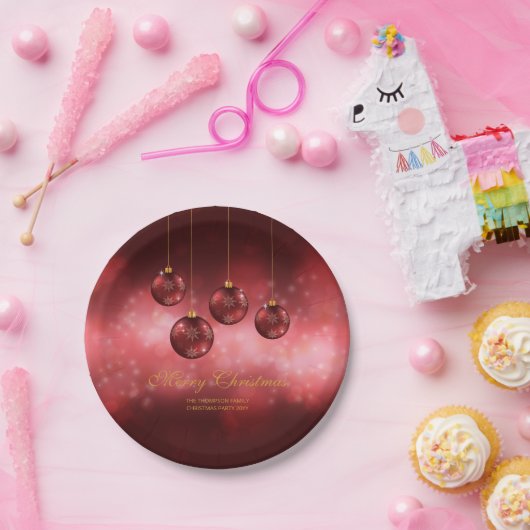 Weihnachtsbaumchen mit eigenem Text Pappteller (Party)