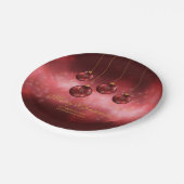 Weihnachtsbaumchen mit eigenem Text Pappteller (Schrägansicht)