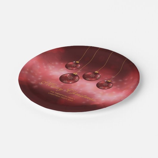 Weihnachtsbaumchen mit eigenem Text Pappteller (Schrägansicht)