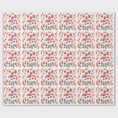 Weihnachtsbaumchen: Schneesicheres Vintages Set. Geschenkpapier (Flach)