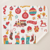 Weihnachtsbaumchen: Schneesicheres Vintages Set. Sherpadecke (Vorderseite (Horizontal))