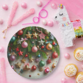 Weihnachtsbaumchen, Sterne und Glocken Pappteller (Party)