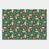 Weihnachtsbaumchen und Winterfolien grün Geschenkpapier Set (Vorderseite 2)