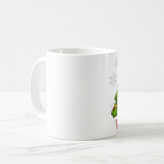 Weihnachtsbaumcorgi-Tasse Kaffeetasse (Vorderseite Links)