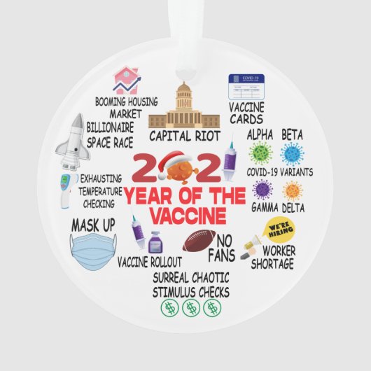 Weihnachtsbaumdekor Funny Keepake 2021 Ornament (Rückseite)