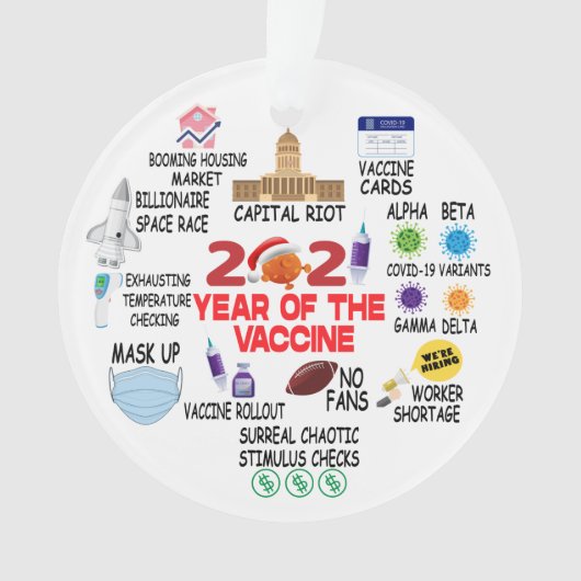 Weihnachtsbaumdekor Funny Keepake 2021 Ornament (Vorderseite)