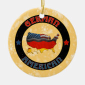 Weihnachtsbaumdekoration - Deutsche Amerikanische  Keramikornament (Vorne)