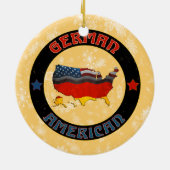Weihnachtsbaumdekoration - Deutsche Amerikanische  Keramikornament (Hinten)