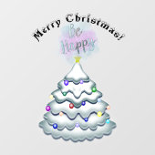 Weihnachtsbaumdekoration glückliche Kunden Fensteraufkleber (Blatt)