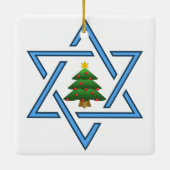 Weihnachtsbaumdekoration Keramikornament (Rückseite)