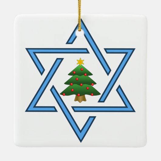 Weihnachtsbaumdekoration Keramikornament (Rückseite)
