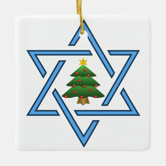 Weihnachtsbaumdekoration Keramikornament (Vorderseite)