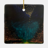 Weihnachtsbaumdekoration Keramikornament (Rückseite)