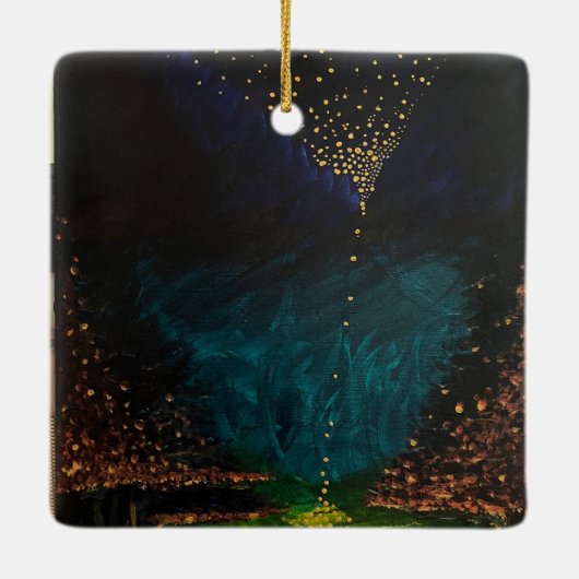 Weihnachtsbaumdekoration Keramikornament (Rückseite)