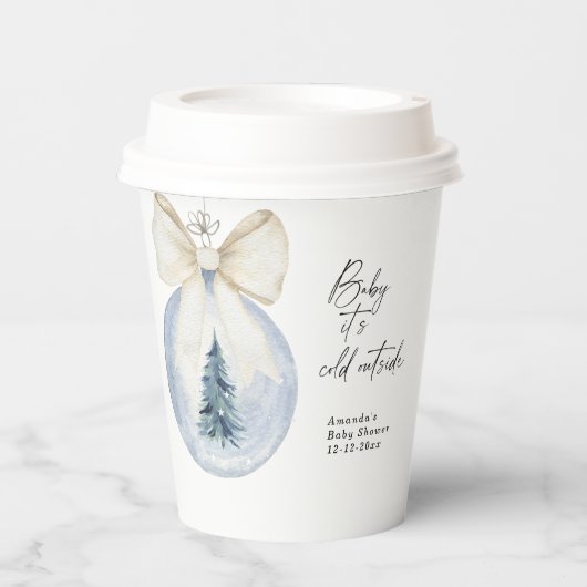 Weihnachtsbaumdekoration mit Bugbabusdusche Pappbecher (Vorderseite)