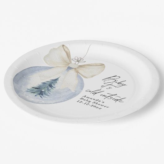 Weihnachtsbaumdekoration mit Bugbabusdusche Pappteller (Schrägansicht)