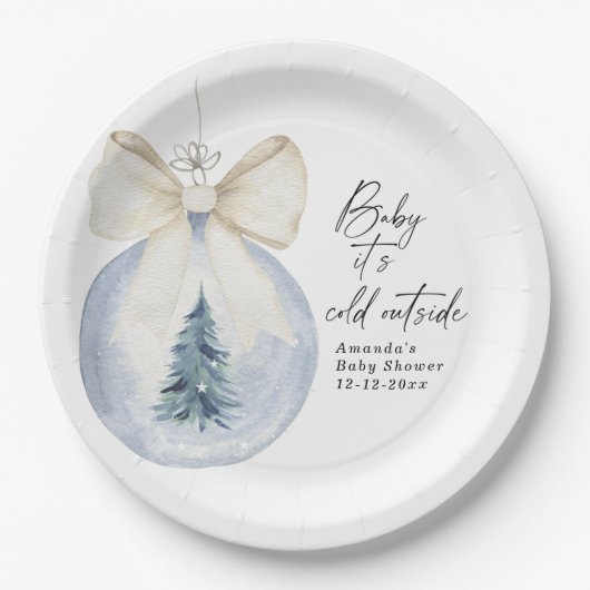 Weihnachtsbaumdekoration mit Bugbabusdusche Pappteller (Vorderseite)