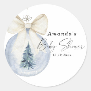 Weihnachtsbaumdekoration mit Bugbabusdusche Runder Aufkleber