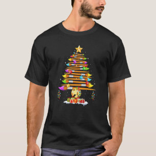 Weihnachtsbaumdekoration mit Pinsel für Künstler T-Shirt