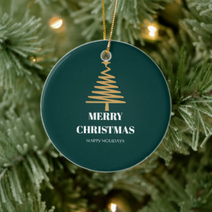 Weihnachtsbaumdekoration mit warmen Wünschen Keramik Ornament