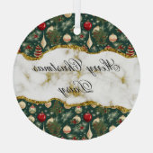 Weihnachtsbaumdekoration nach Maß Ornament Aus Glas (Rückseite)