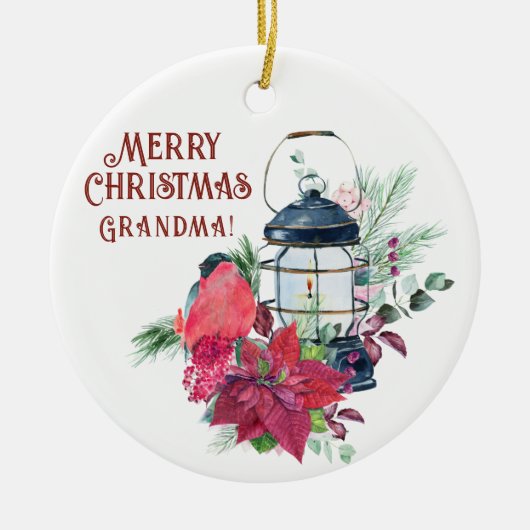 Weihnachtsbaumdekoration Oma Keramik Ornament (Vorne)