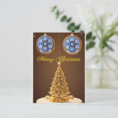 Weihnachtsbaumdekoration Postkarte (Stehend Vorderseite)