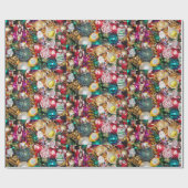 Weihnachtsbaumdekorationen aus Glas farbenfrohe Ge Geschenkpapier (Flach)