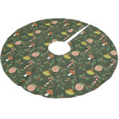 Weihnachtsbaumdekorationen Dunkler grüner Baumrock Polyester Weihnachtsbaumdecke (Schrägansicht)