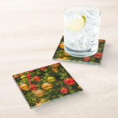 Weihnachtsbaumdekorationen Fotografieren von Unter Glasuntersetzer (Schrägansicht)