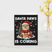 Weihnachtsbaumdekorationen für Frauen Spitz Hund L Karte (Gelbe Blume)