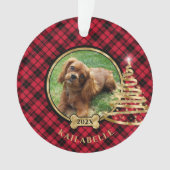 Weihnachtsbaumdekorationen, Karierter Tartan Ornament (Vorderseite)