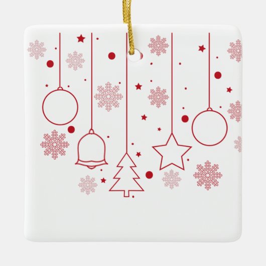 Weihnachtsbaumdekorationen Keramikornament (Vorderseite)