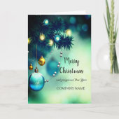 Weihnachtsbaumdekorationen, magisch feiertagskarte (Vorderseite)