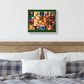WeihnachtsbaumdekorationsCollage Leinwanddruck (Insitu (Schlafzimmer))