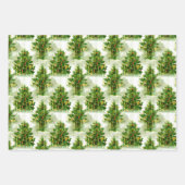 Weihnachtsbaumdekorationsmuster Geschenkpapier Set (Vorderseite 2)