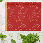 Weihnachtsbaumdesign Geschirrtuch (Gefaltet)