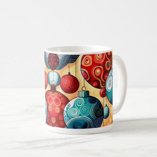 Weihnachtsbaumdesign Kaffeetasse (VorderseiteRechts)