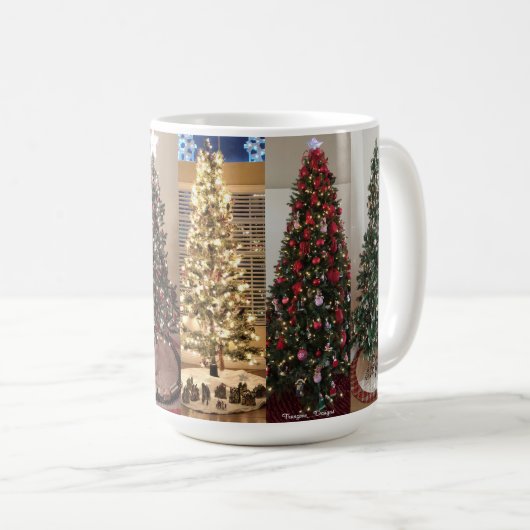 Weihnachtsbaumdesign Kaffeetasse (VorderseiteRechts)