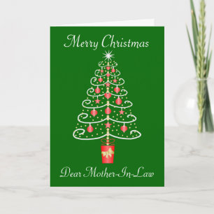 Weihnachtsbaumdesign Schwiegermutter Feiertagskarte