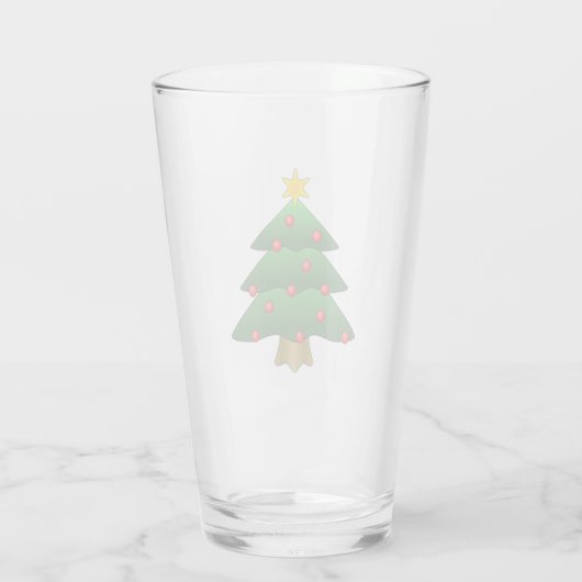 Weihnachtsbaumdesign Trinkglas Glas (Rückseite)