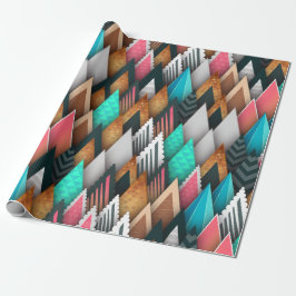 Weihnachtsbaumdesign voller Farben glücklich neu Geschenkpapier