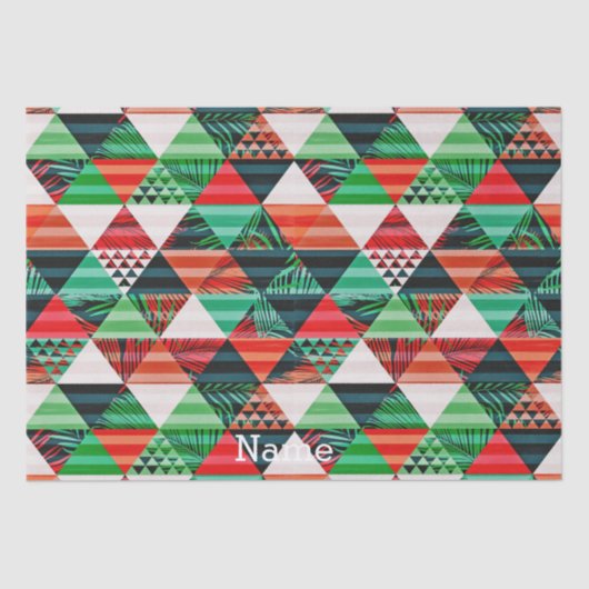 Weihnachtsbaumdesign voller Farben glücklich neu Seidenpapier (Vorderseite)