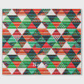 Weihnachtsbaumdesign voller Farben glücklicher neu Geschenkpapier (Flach)