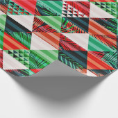 Weihnachtsbaumdesign voller Farben glücklicher neu Geschenkpapier (Ecke)